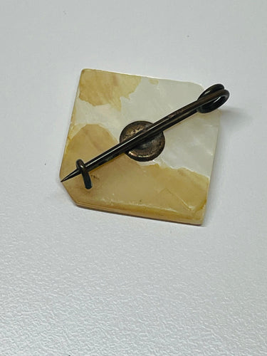 Mother of Pearl Brooch Devil's Details